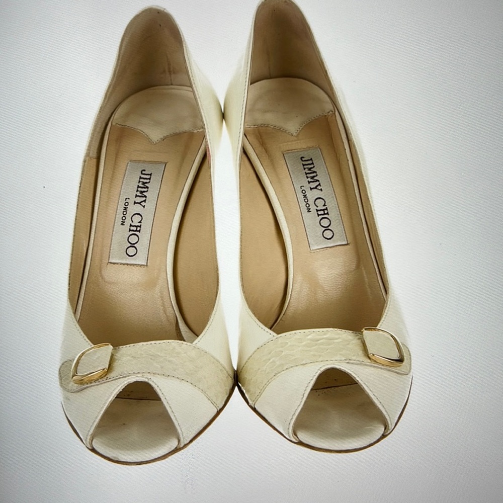 Jimmy Choo peep toe pumps